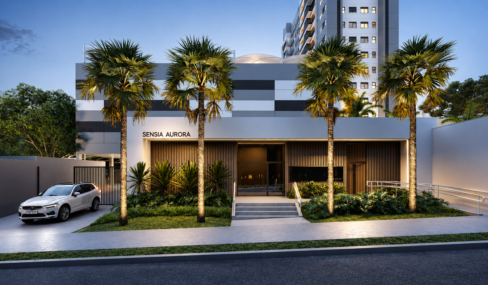 Fachada do empreendimento Sensia Aurora em Londrina